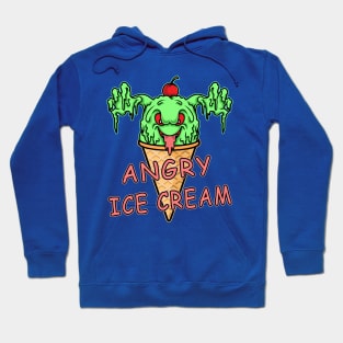 Angry Ice Cream Funny Cartoon Design Hoodie